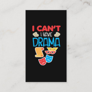 Drama Theatre Stage Actor Rehearsal Theater Business Card