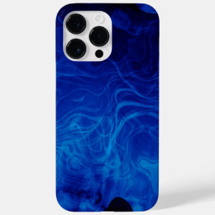 Dramatic Abstract Pattern Electric Blue Case-Mate iPhone 14 Pro Max Case