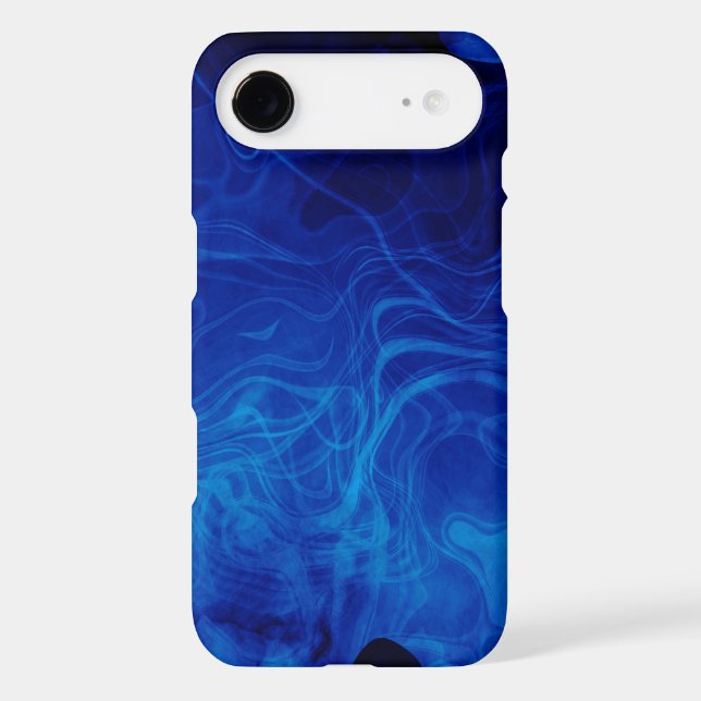 Dramatic Abstract Pattern Electric Blue Case-Mate iPhone Case (Back)