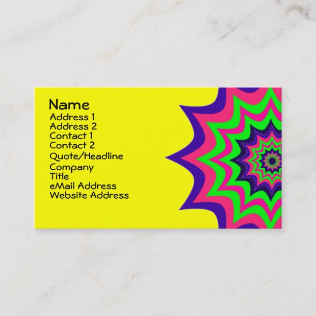Dramatic and Colourful Stars Business Card (Front)