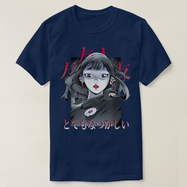 Dramatic Anime Girl  T-Shirt (Design Front)