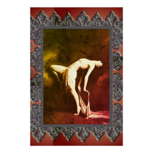 Dramatic Art Poster with Vintage Dancer