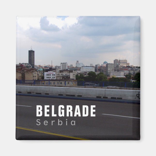 Dramatic Belgrade, Serbia Magnet (Front)