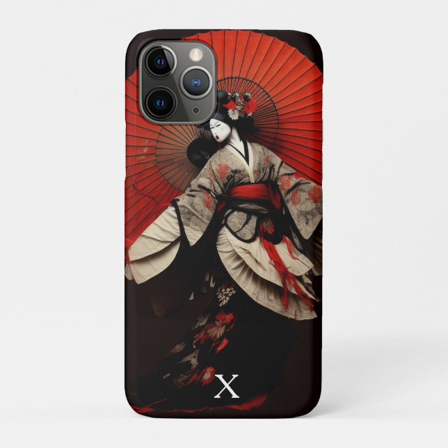 Dramatic Black and Red Kabuki Theatre  Case-Mate iPhone Case (Back)