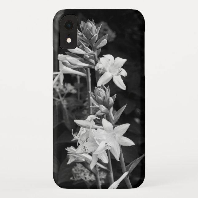 Dramatic Black and White Flowers Case-Mate iPhone Case (Back)