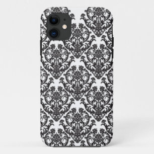 Dramatic Black Damask Pattern Case-Mate iPhone Case
