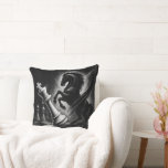 Dramatic Black Horse vs. King – Bold Chess Artwork Cushion<br><div class="desc">This striking black-and-white design captures the tension of a high-stakes chess battle. A powerful black horse rears triumphantly, symbolising strength and strategy as it topples the king on a classic chequered board. Perfect for chess enthusiasts, art lovers, and anyone who appreciates bold, dramatic imagery. Ideal for posters, apparel, home decor,...</div>