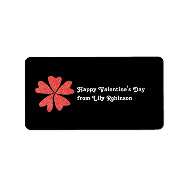 Dramatic black valentine personalised sticker (Front)