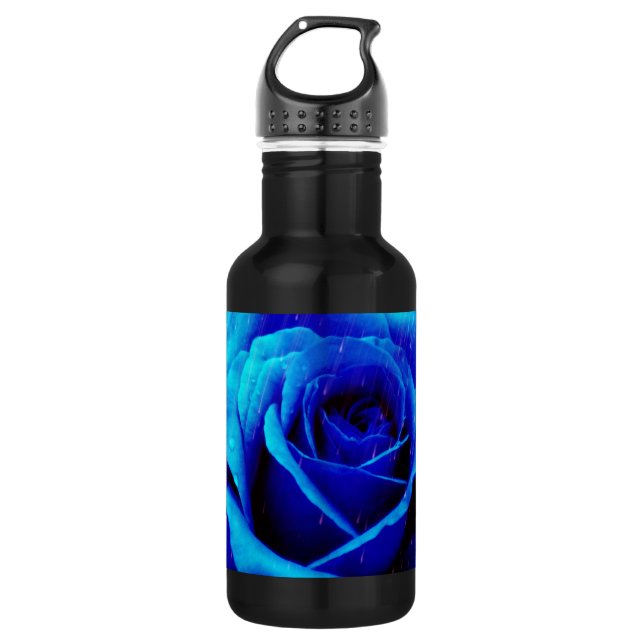 Dramatic Blue Rose 532 Ml Water Bottle (Front)