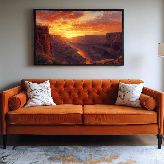 Dramatic Canyon at Sunrise Canvas Print (Canyon Artwork)