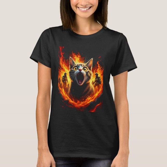 Dramatic Cat T-Shirt (Front)