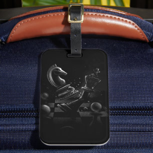 Dramatic Chess Battle – Knight vs. Horse  Luggage Tag