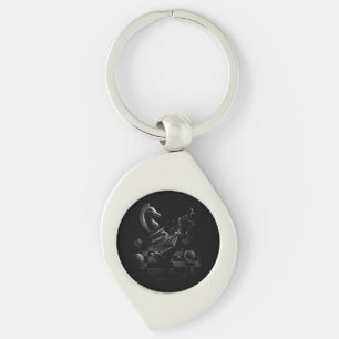 Dramatic Chess Monochrom Key Ring
