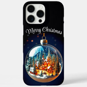 Dramatic Christmas scenery in a transparent bauble iPhone 16 Pro Max Case