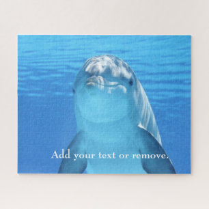 Dramatic close up photograph of a playful dolphin, jigsaw puzzle