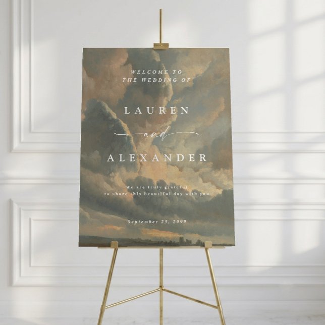 Dramatic Cloudscape Fine Art Wedding Welcome Poste Poster (Creator Uploaded)