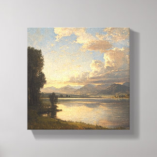 Dramatic Cloudscape over a Serene River Canvas Print