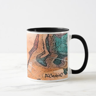 Dramatic Colourful Art Mug with Black Trim