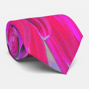 Dramatic Crimson Red and Pink Dahlia Flower Tie