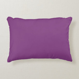 Dramatic Dahlia Purple, Bold Violet Solid Colour Decorative Cushion