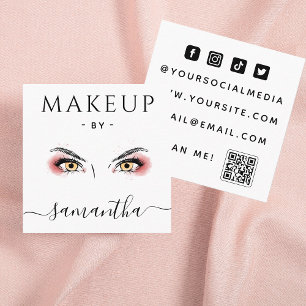 Dramatic Eye Makeup Artist Square Business Card