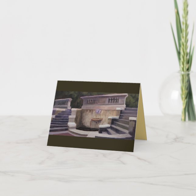 Dramatic Fountain Artful Note Card (Front)