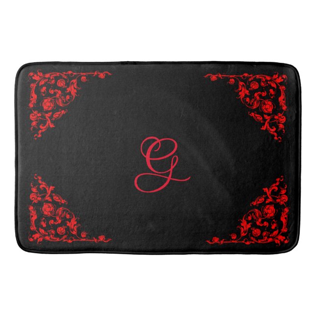 Dramatic Goth Personalised Bath Mat (Front)