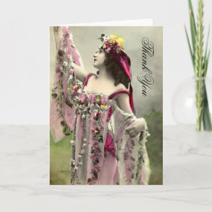 Dramatic in Flowers Thank You Card