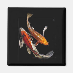 Dramatic Koi Pair Magnet