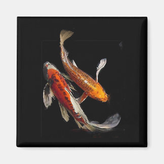 Dramatic Koi Pair Magnet