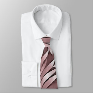 Dramatic  Leaves In Mulberry Ttrough White Palette Tie