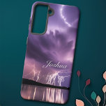 Dramatic Lightning Landscape Purple Storm Clouds Samsung Galaxy Case<br><div class="desc">This amazing severe weather scene of lightning in purple thunder clouds makes a dramatic statement protecting your phone with this cool personalised case. Personalise it for your favourite storm chaser,  electrician,  or anyone who creates electricity wherever they go.</div>