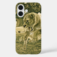 Dramatic Lioness Safari Wildlife Art