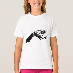 Dramatic Long‑Tail Cat Ink Art Tee