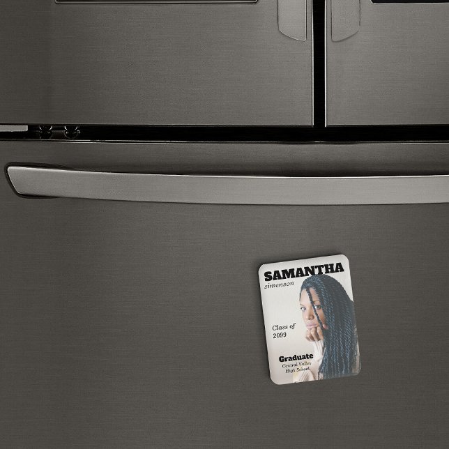 Dramatic Magazine Style Graduation Magnet (Creator Uploaded)