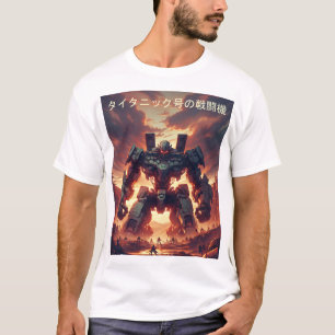 Dramatic Mecha Standoff - Futuristic Technology T-Shirt