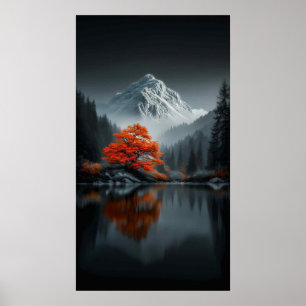 Dramatic Mountain Landscape Poster