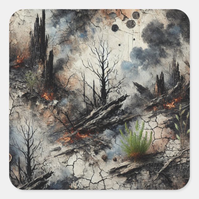 Dramatic Nature-Inspired Art Sticker (Front)