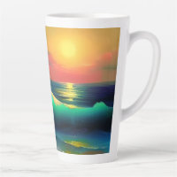 Dramatic Ocean Waves and Sunset Reflection