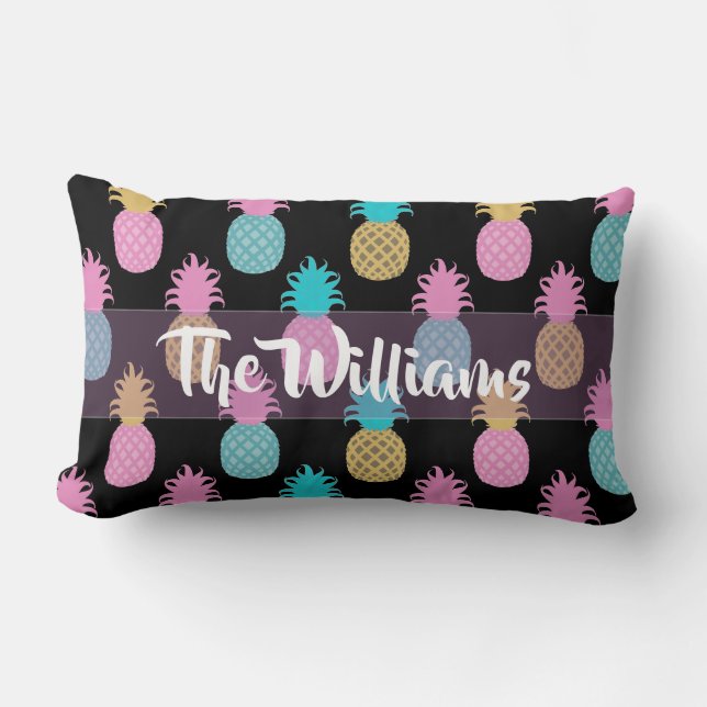 Dramatic Pineapples Lumbar Cushion (Front)