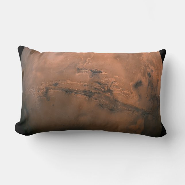Dramatic Red Planet Mars Globe Outer Space Throw P Lumbar Cushion (Front)