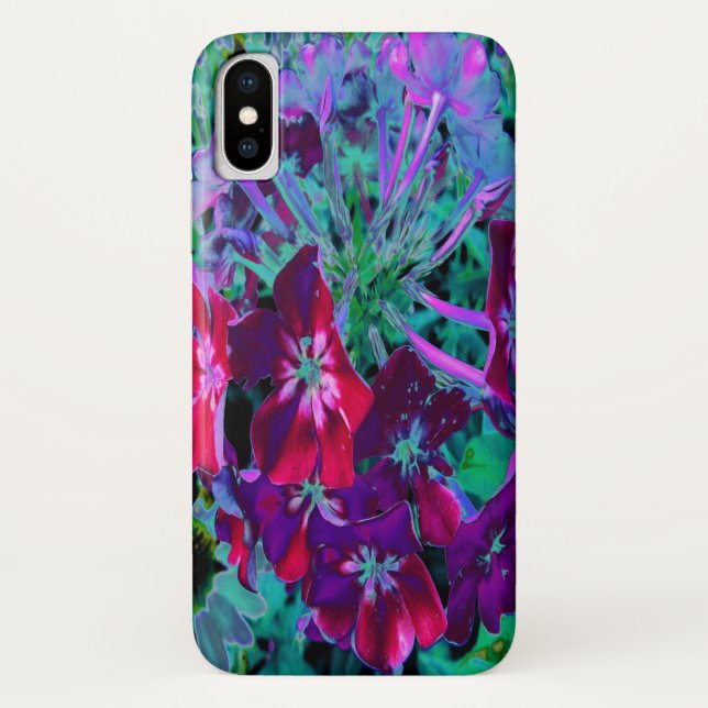 Dramatic Red, Purple and Pink Garden Flower Case-Mate iPhone Case (Back)