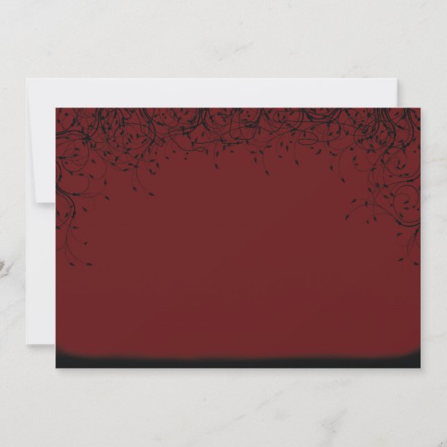 Dramatic Red Wedding Invitation (Front)