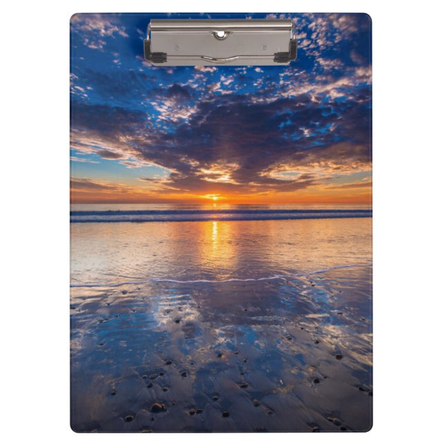 Dramatic seascape, sunset, CA Clipboard (Front)
