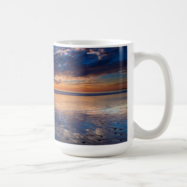 Dramatic seascape, sunset, CA Coffee Mug (Right)