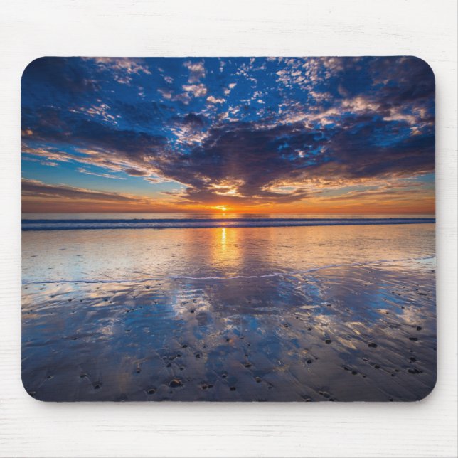 Dramatic seascape, sunset, CA Mouse Pad (Front)