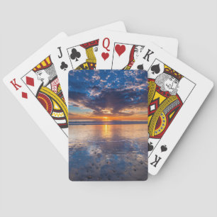 Dramatic seascape, sunset, CA Playing Cards