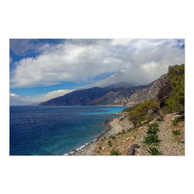 Dramatic Seashore on Crete, Greece Photo Print (Front)