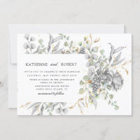 dramatic silver gold floral Wedding