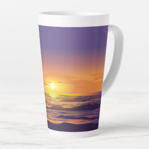 Dramatic sunset latte mug